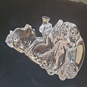 Princess House Crystal Treasures bear on scooter, 24% Lead Crystal